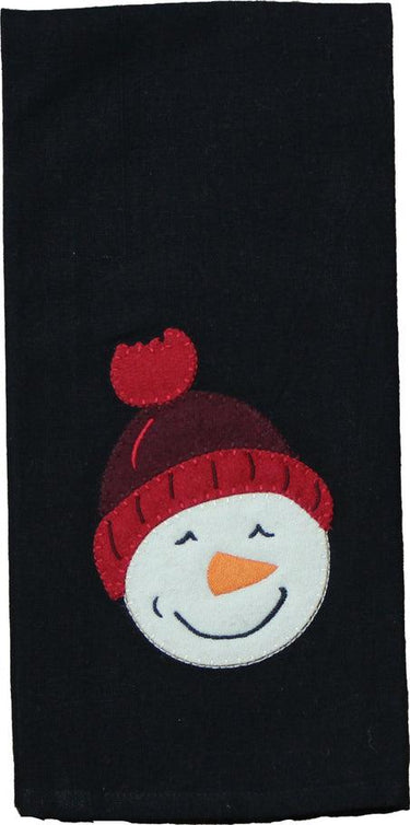 Snowman Black towel ET084010 - The Fox Decor